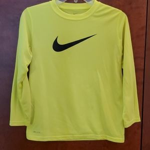 Bright Yellow Nike Long-Sleeved Tee - Size Medium